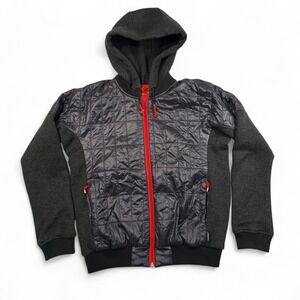 Cotopaxi Gray and Red Bomber Jacket
